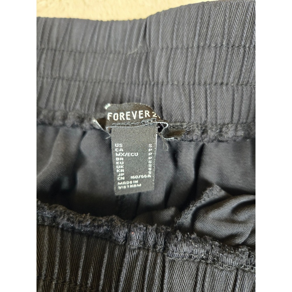 FOREVER 21 Black Elastic Waist Tencel Lyocell Blend Pants Womens Size Small - Picture 2 of 8
